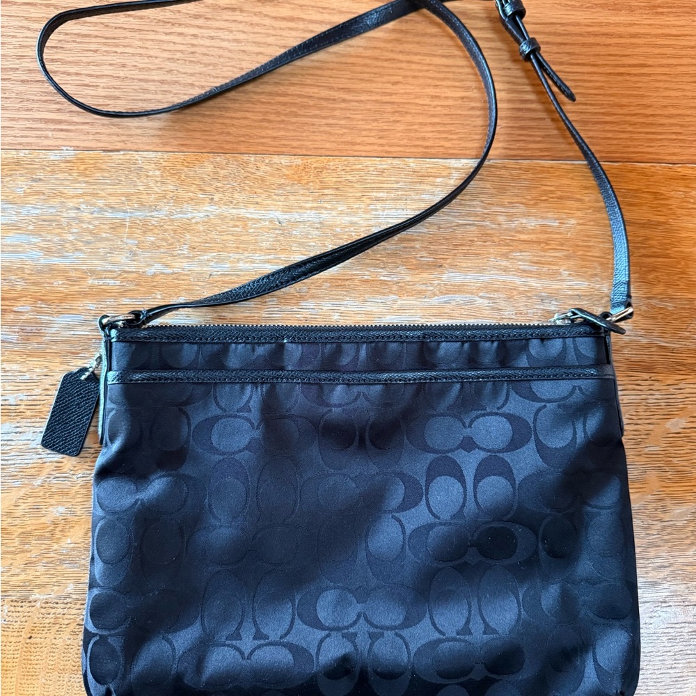 Coach Black Monogram Crossbody Bag - Picture 4 of 8